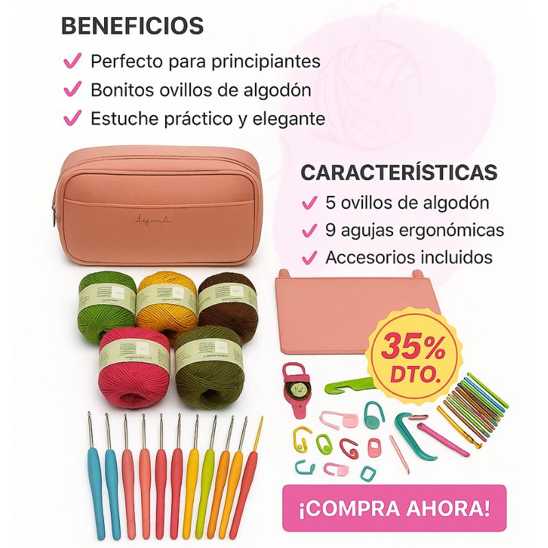 Kit Completo de Crochet "Crafty Stitch" + Regalo