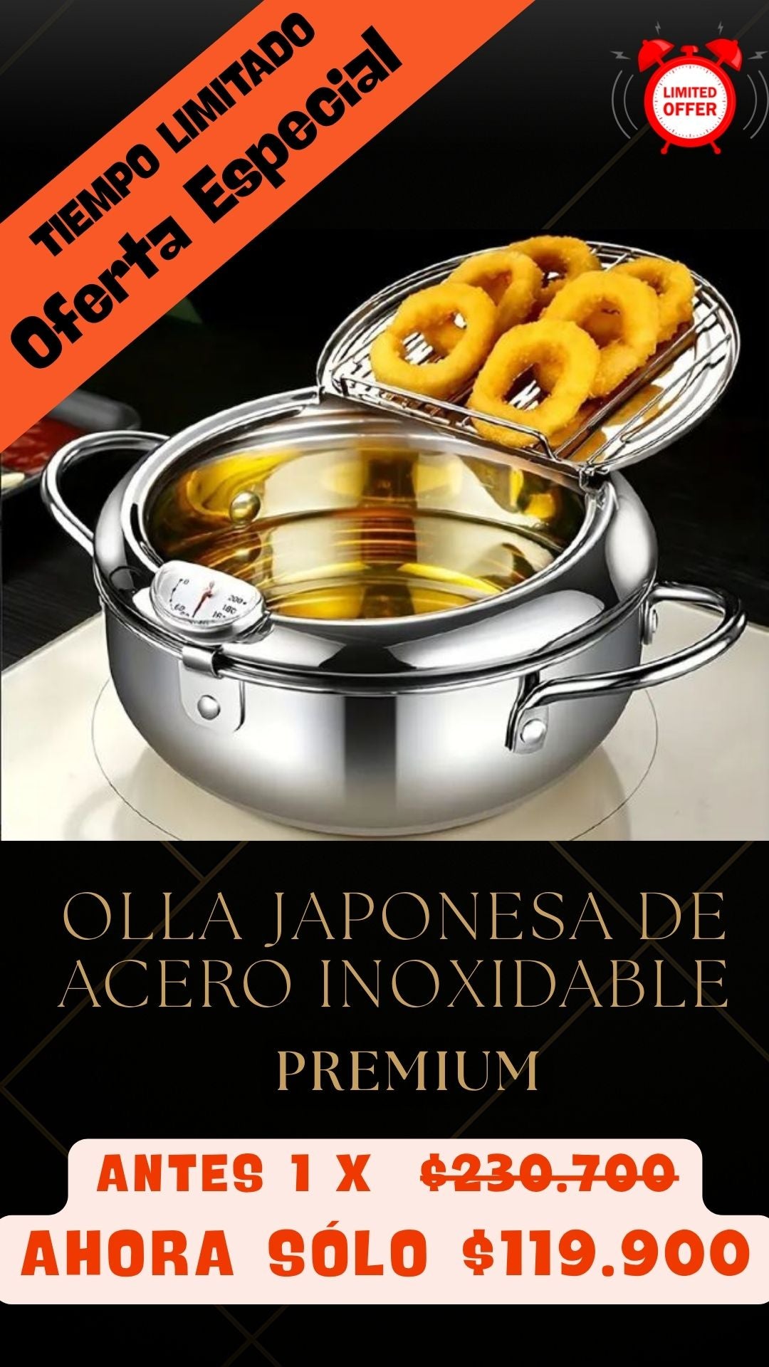 Olla Japonesa de Acero Inoxidable
