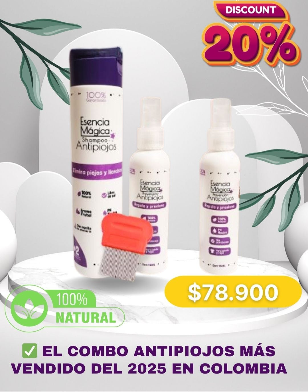 Esencia Mágica™ | Combo Antipiojos + Spray Prevención Escolar