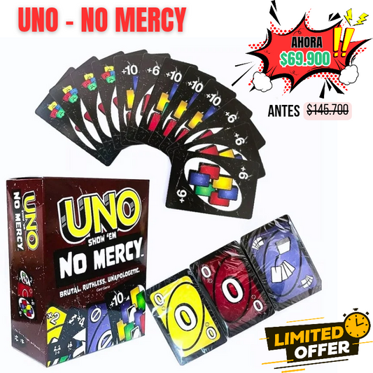 🎲 UNO™ Extremo: Edición No Mercy "El juego más despiadado y adictivo que verás este año"