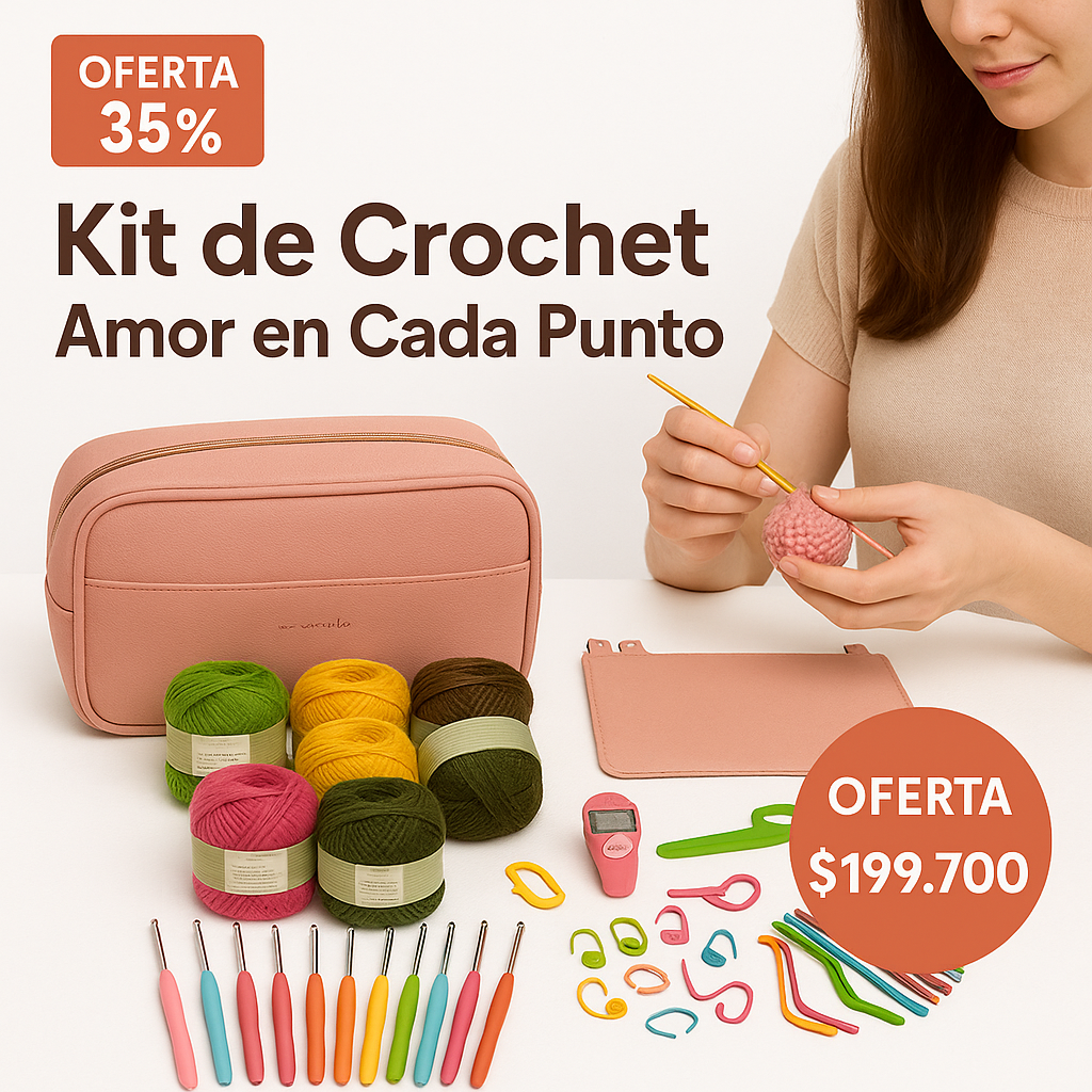 Kit Completo de Crochet "Crafty Stitch" + Regalo