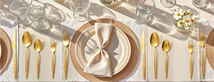 Oro Imperial™ – Set de Cubiertos Dorados 30 Piezas en Acero Inoxidable