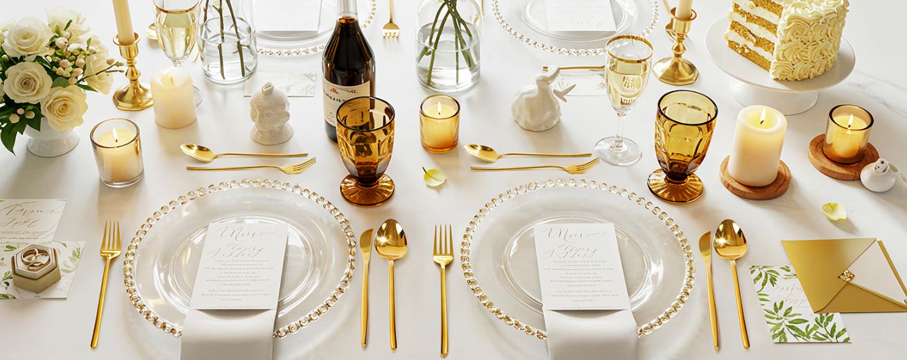 Oro Imperial™ – Set de Cubiertos Dorados 30 Piezas en Acero Inoxidable