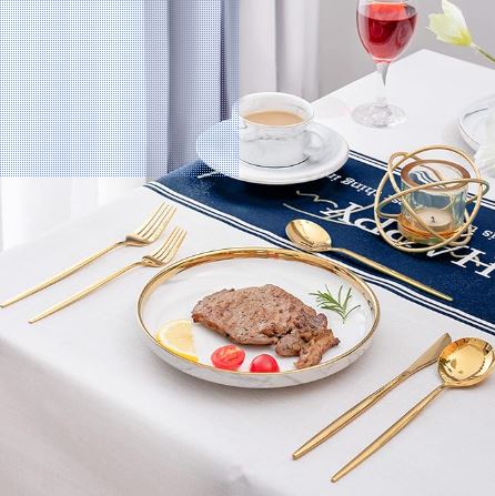 Oro Imperial™ – Set de Cubiertos Dorados 30 Piezas en Acero Inoxidable