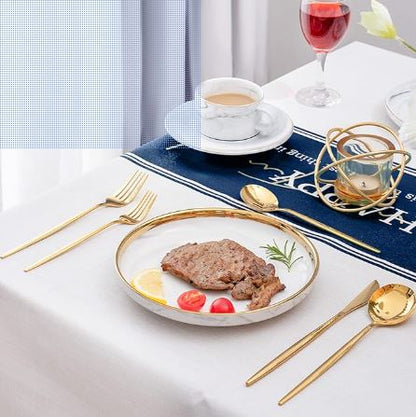 Oro Imperial™ – Set de Cubiertos Dorados 30 Piezas en Acero Inoxidable