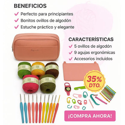 Kit Completo de Crochet "Crafty Stitch" + Regalo